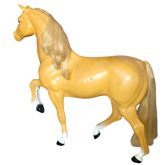 1980 VNTG Mattel Barbie's Palomino Horse Dallas, Blaze Face, Rooted Mane Tail - Picture 9 of 10